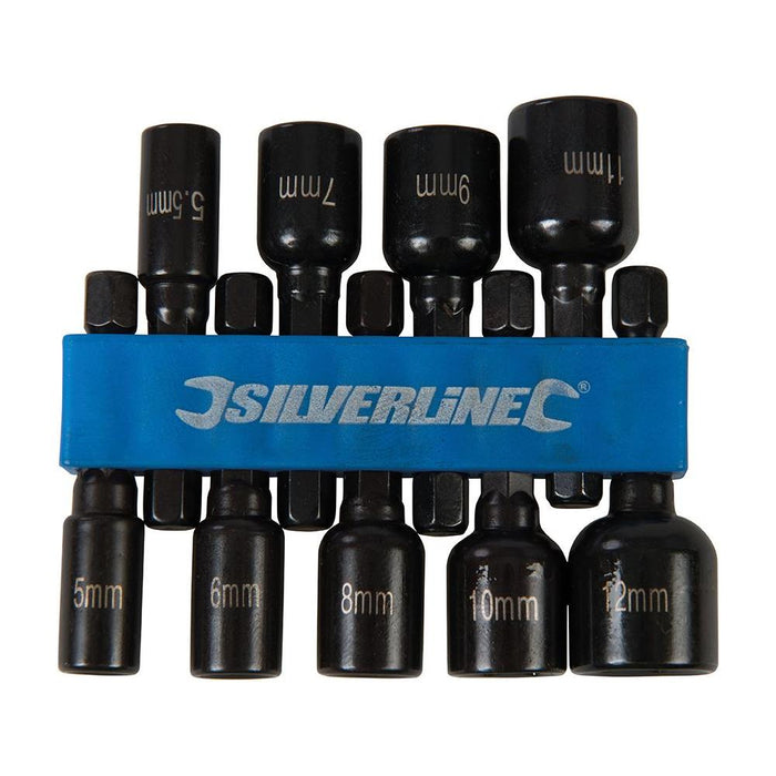 Silverline Magnetic Nut Driver Set 9pce 5 – 12mm Silverline - Town Tools 