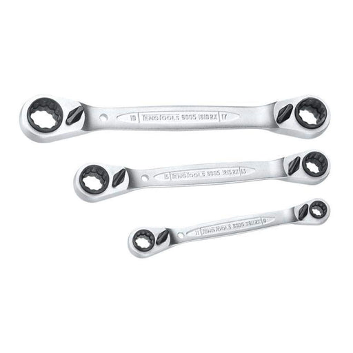 Teng Tools Ratcheting Multi Drive Ring Spanner Set 3 Pieces Teng Tools - Town Tools 