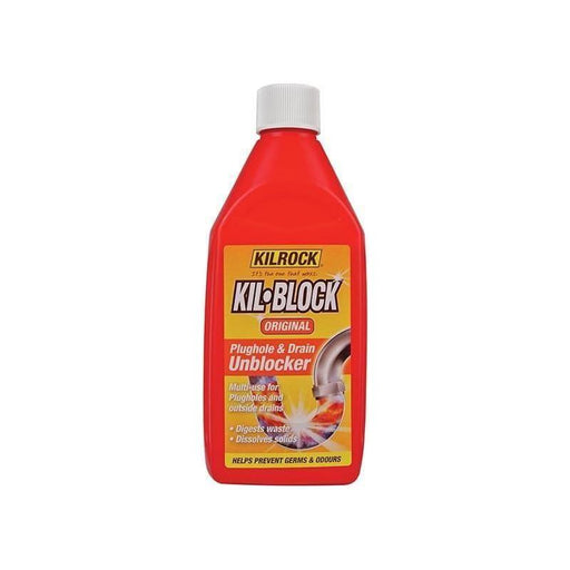 Kilrock Kil-Block Original Plughole & Drain Unblocker 500ml Kilrock - Town Tools