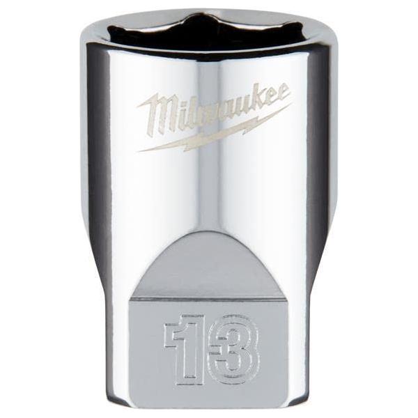 Milwaukee 1/4 Drive Socket Metric Standard 13mm 4932478321 Milwaukee - Town Tools 