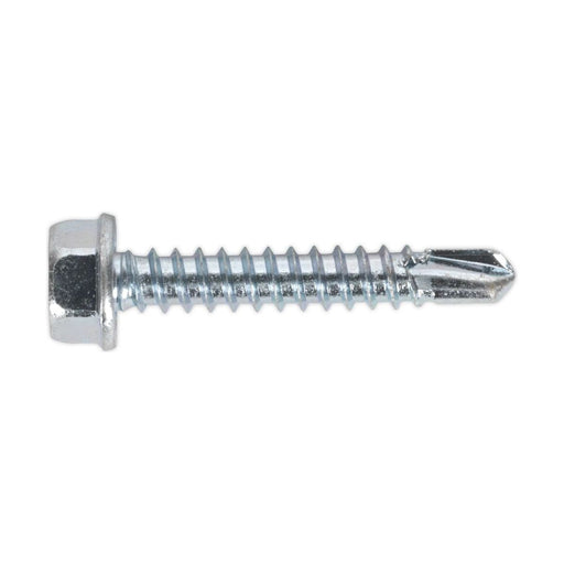 Sealey Self Drilling Screw 4.2 x 25mm Hex Head Zinc Pack of 100 SDHX4225 Sealey - Town Tools 