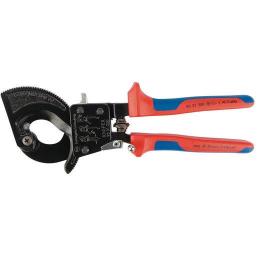 Draper Knipex 95 31 250 Ratchet Action Cable Cutter, 250mm 18555 Draper - Town Tools 