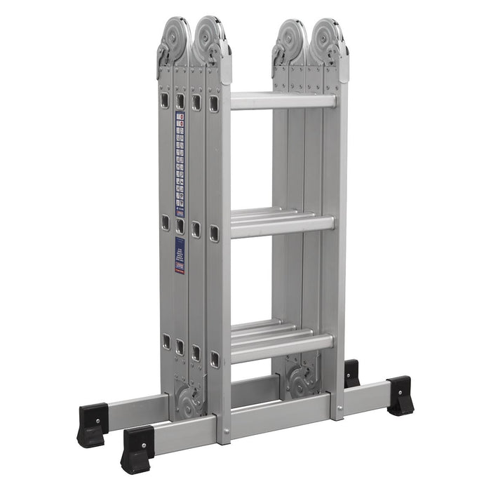 Sealey Folding Platform Ladder 4-Way Aluminium - BS EN 131 AFPL1 Sealey - Town Tools 