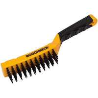 Roughneck Carbon Steel Wire Brush Soft Grip 300mm (12in) - 4 Row