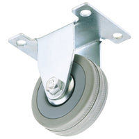 Draper Fixed Plate Fixing Rubber Castor, 50mm Diameter, S.W.L. 50kg 65472