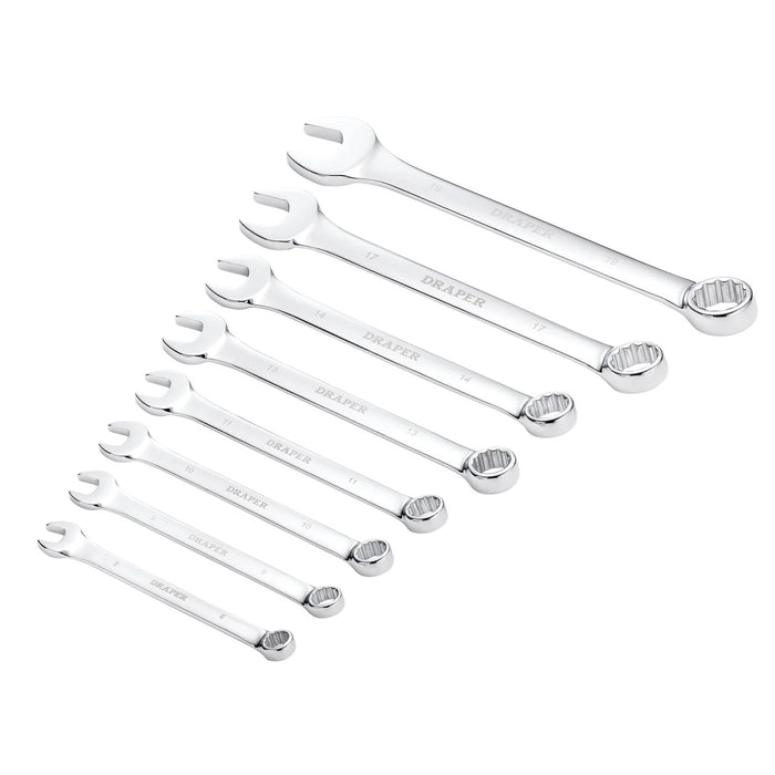 Draper HI-TORQ® Metric Combination Spanner Set, 8-19mm (8 Piece) - 8233/8/MM