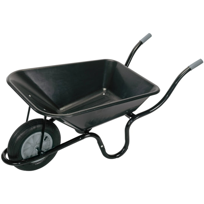 Draper Heavy Duty Plastic Tray Contractors Wheelbarrow, 85L - PWB