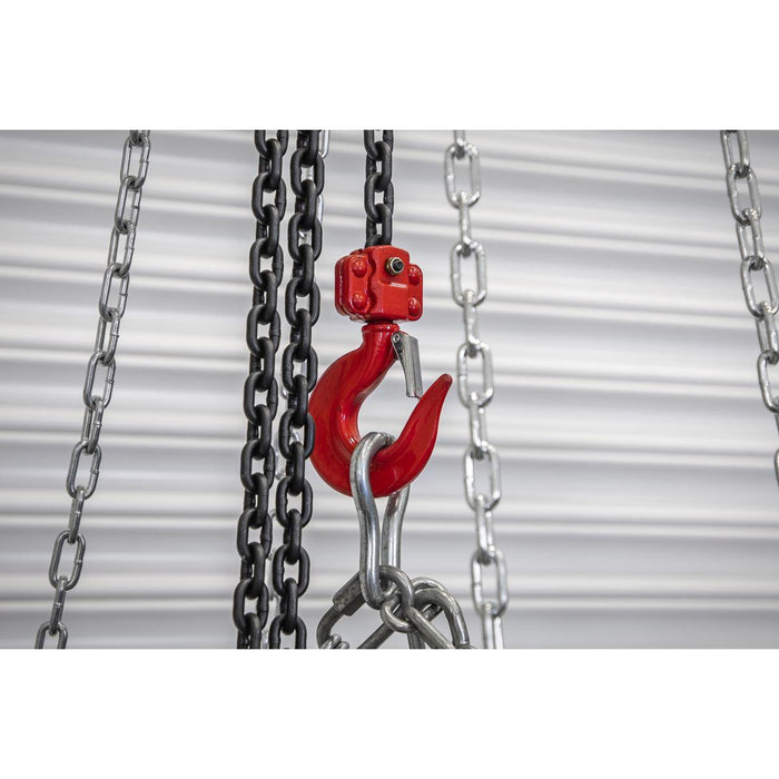 Sealey Portable Adjustable Gantry Crane with Geared Trolley Combo 1 Tonne Sealey - Town Tools 
