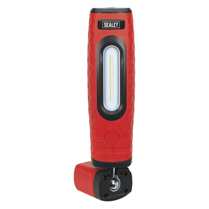 Sealey Rechargeable 360 Inspection Light 16 SMD LED & 3W LED Red 2 x Lithium-ion Sealey - Town Tools 