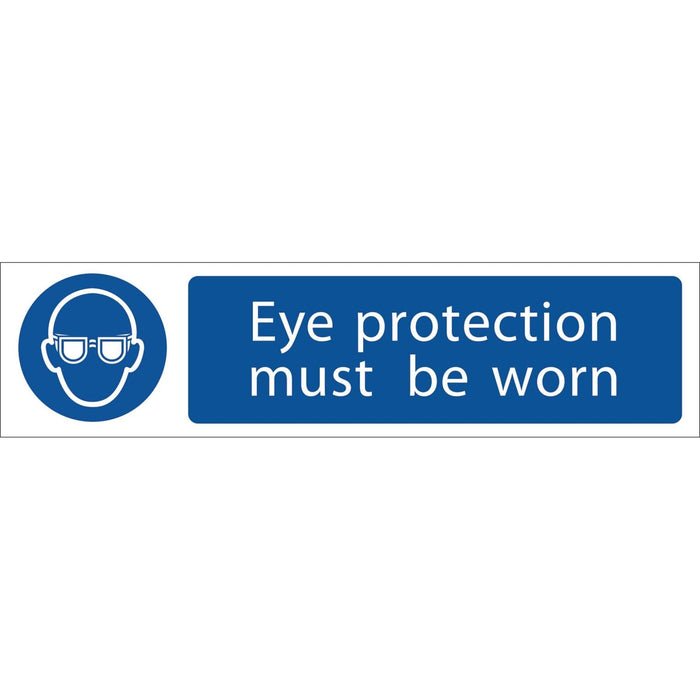 Draper Eye Protection' Mandatory Sign, 200 x 50mm 73085 Draper - Town Tools 