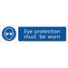 Draper Eye Protection' Mandatory Sign, 200 x 50mm 73085 Draper - Town Tools 