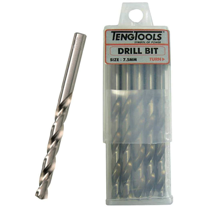 Teng Tools Drill Bits Fully Ground 8.0mm 5 pcs Teng Tools - Town Tools 