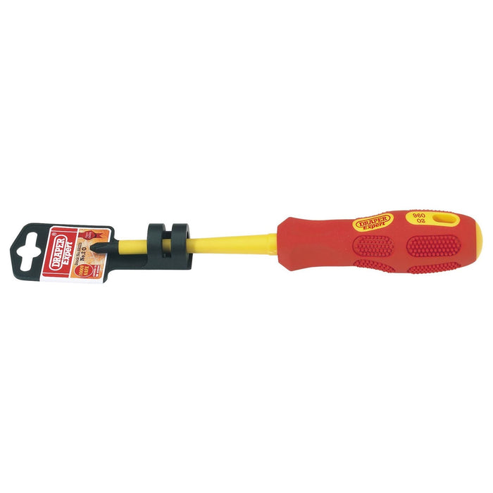 Draper VDE Approved Fully Insulated Cross Slot Screwdriver, No.2 x 100mm (Displa