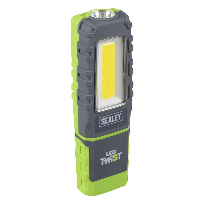 Sealey LED Twist Rechargeable Inspection Light 5W COB & 1W SMD LED601G Sealey - Town Tools 