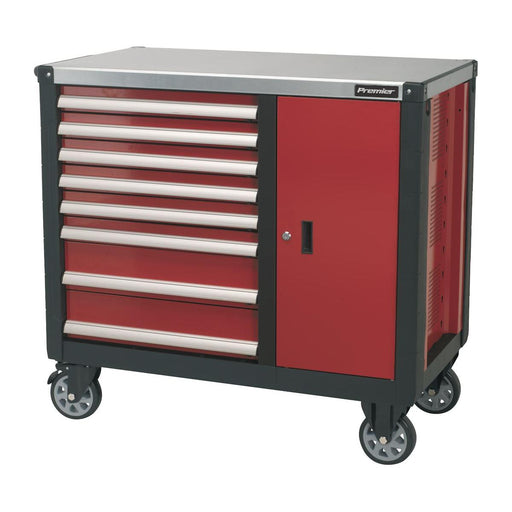 Sealey Mobile Workstation 8 Drawer with Ball-Bearing Slides AP2418 Sealey - Town Tools 