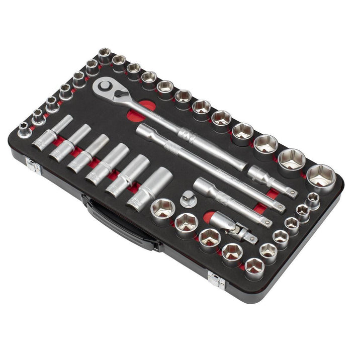 Premier Platinum Metric/Imperial Socket Set 1/2"Sq Drive 40pc Sealey Premier Platinum - Town Tools 
