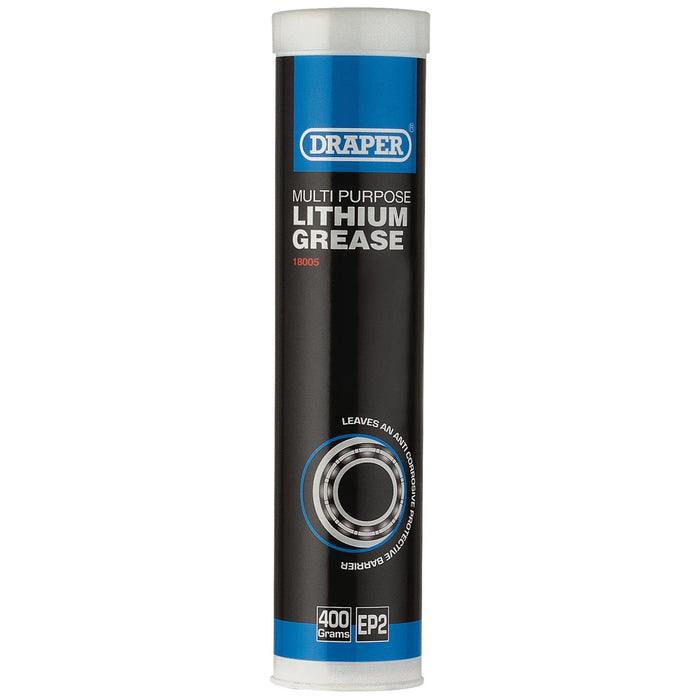Draper Multi-Purpose Lithium Grease, 400ml Cartridge - ARE-LGC