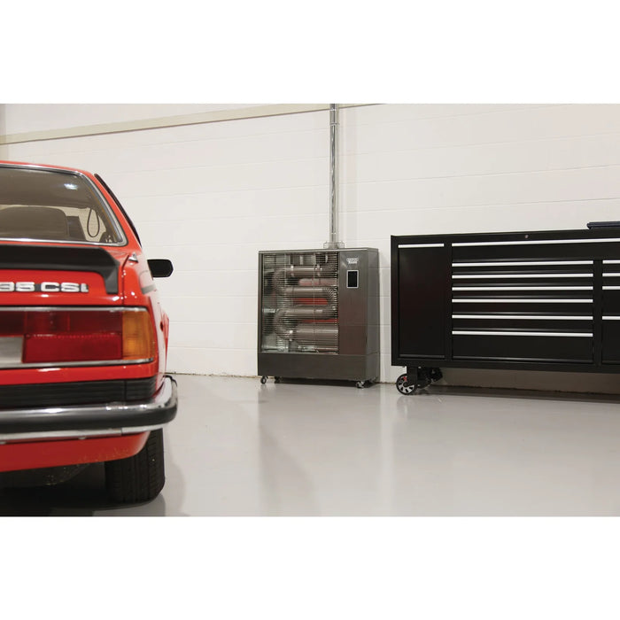 Draper 230V Far Infrared Diesel Heater with Flue Kit, 51,500 BTU/15.1kW