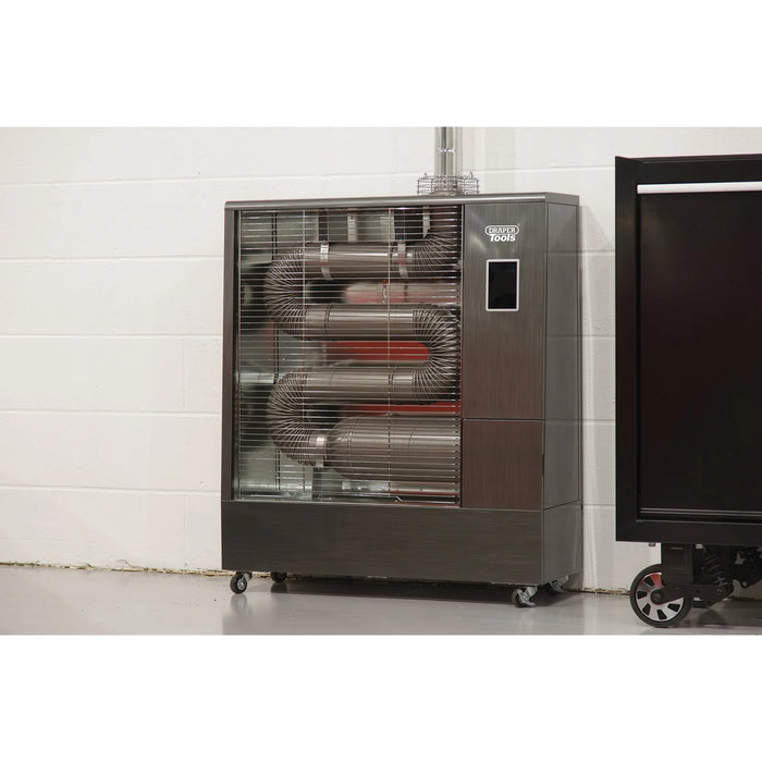 Draper 230V Far Infrared Diesel Heater with Flue Kit, 51,500 BTU/15.1kW
