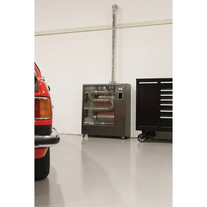 Draper 230V Far Infrared Diesel Heater with Flue Kit, 51,500 BTU/15.1kW