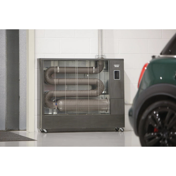 Draper 230V Far Infrared Diesel Heater with Flue Kit, 67,500 BTU/19.8kW
