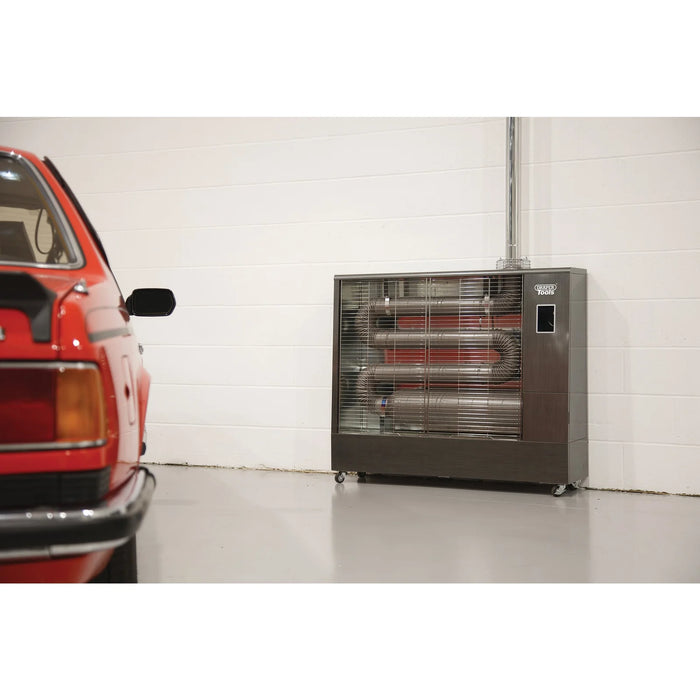 Draper 230V Far Infrared Diesel Heater with Flue Kit, 67,500 BTU/19.8kW