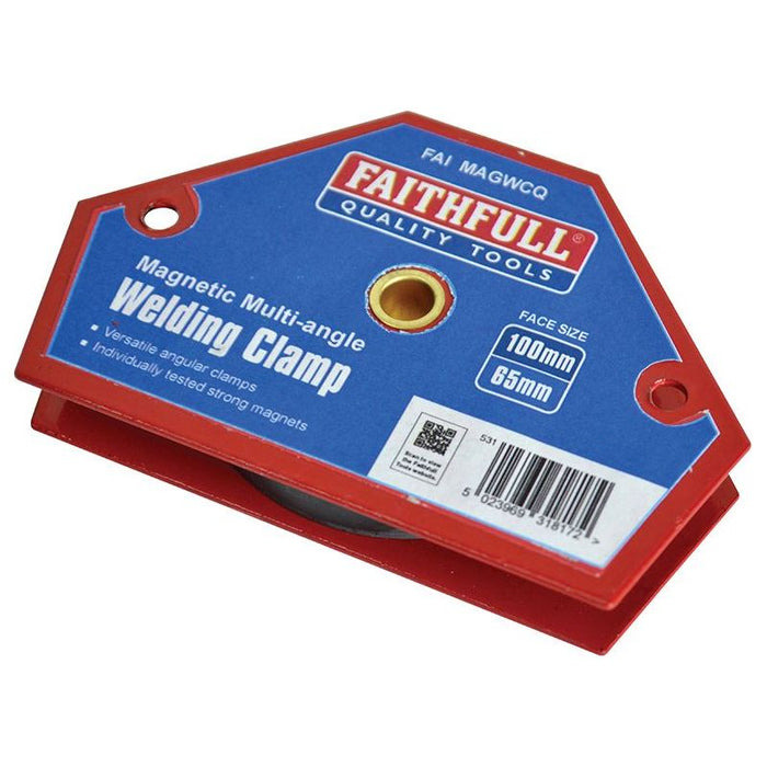 Faithfull Welding Magnet Quick Clamp 100 x 65mm Faithfull - Town Tools