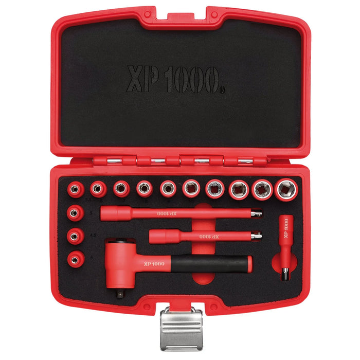 XP1000® VDE Metric Socket Set, 1/4" Sq. Dr. (17 Piece) - XP1000-1/4