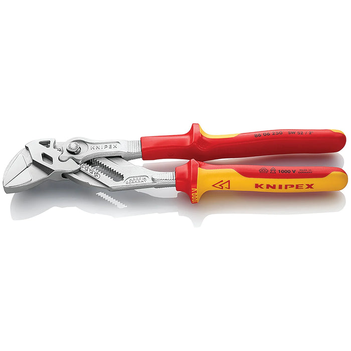 KNIPEX 86 06 250 SB VDE Pliers Wrench, 250mm - 86 06 250 SB