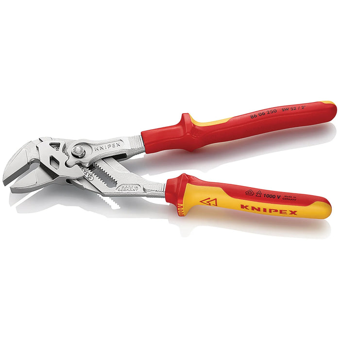 KNIPEX 86 06 250 SB VDE Pliers Wrench, 250mm - 86 06 250 SB