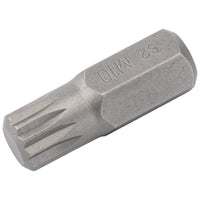 Draper M10 x 30mm Spline 10mm Insert Bit for Mechanic's Bit Sets 33342