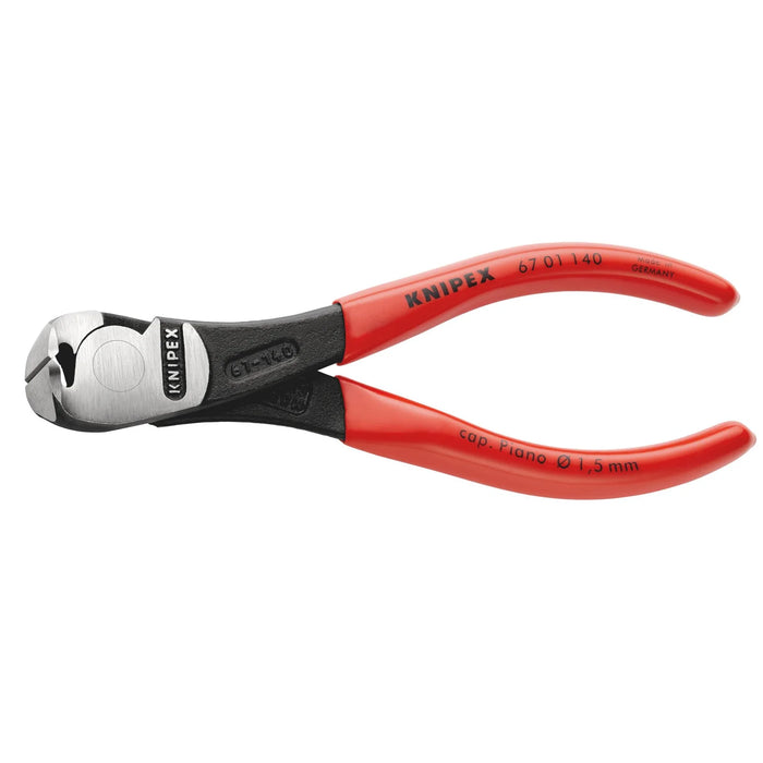 KNIPEX 67 01 140 High Leverage End Cutting Nippers, 140mm - 67 01 140 SB