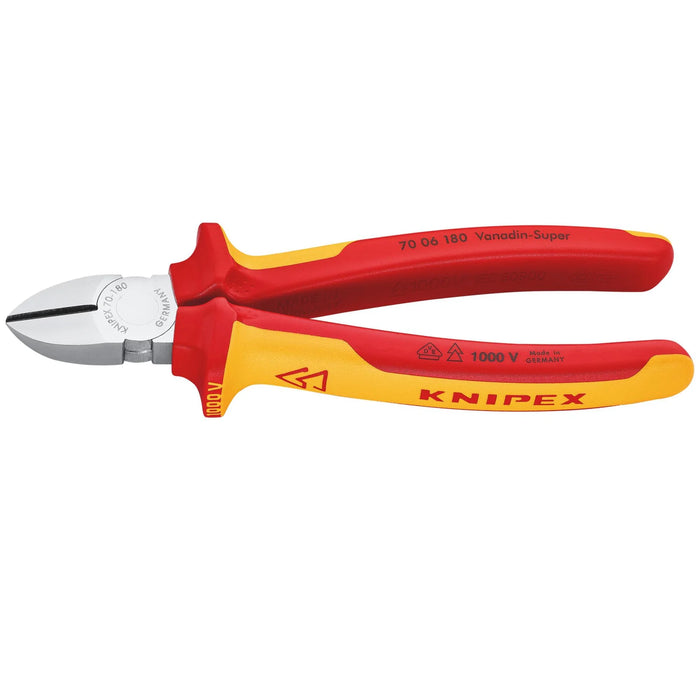 Knipex 70 06 180SB Diagonal Side Cutter, 180mm - 70 06 180 SB