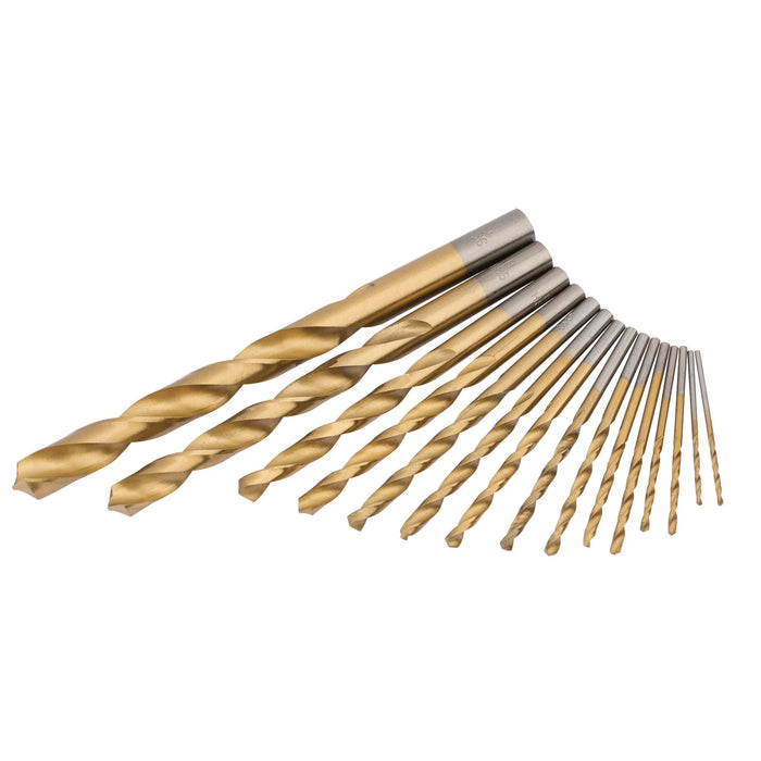 Draper HSS Titanium Nitride Coated Drill Bit Set (15 Piece) - DBTS1