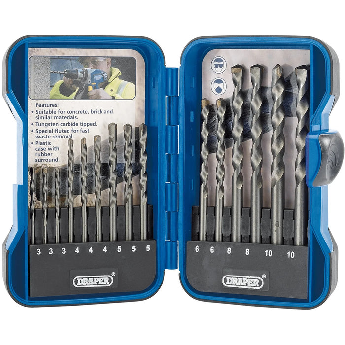 Draper TCT Masonry Drill Bit Set (15 Piece) - DBMS3