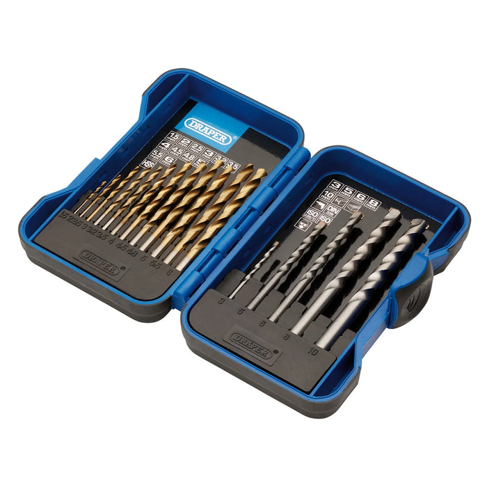 Draper Metric Combination HSS and Masonry Drill Bit Set (17 Piece) - EBS17COM