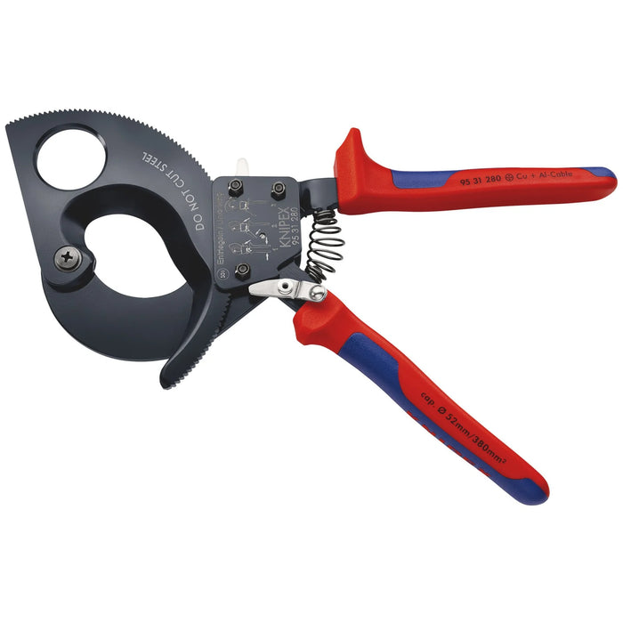 KNIPEX 95 31 280 Ratchet Action Cable Cutter, 280mm - 95 31 280