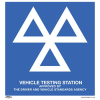 Sealey Warning Safety Sign MOT Testing Station Rigid Plastic SS51P1