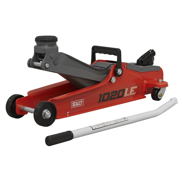 Sealey Low Profile Short Chassis Trolley Jack 2 Tonne - Red 1020LE Sealey - Town Tools 