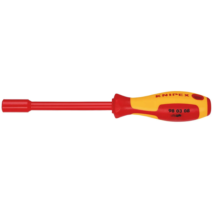 KNIPEX 98 03 08 VDE Insulated Nut Driver, 8.0 x 125mm - 98 03 08