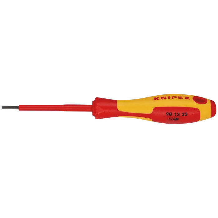 KNIPEX 98 13 25 VDE Insulated Hexagon Screwdriver, 2.5 x 75mm - 98 13 25