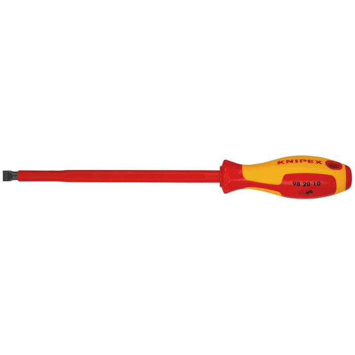 KNIPEX 98 20 10 VDE Insulated  Slotted Screwdriver, 10 x 200mm - 98 20 10
