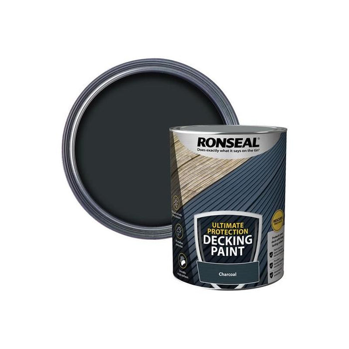 Ronseal Ultimate Protection Decking Paint Charcoal 5 litre Ronseal - Town Tools