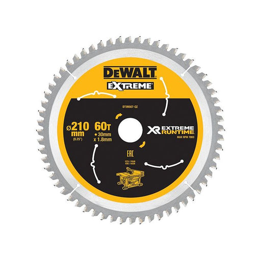 Dewalt Power Tools XR FlexVolt Table Saw Blade 210 x 30mm x 60T DeWALT Power Tools - Town Tools