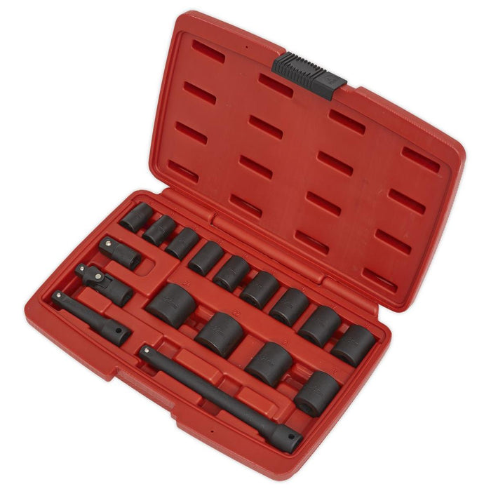 Sealey Impact Socket Set 17pc 3/8"Sq Drive Metric AK68217 Sealey - Town Tools 