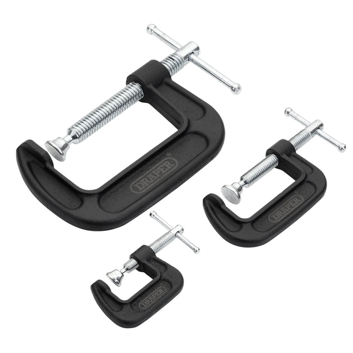 Draper Heavy Duty G-Clamp Set (3 Piece) - GCLS3