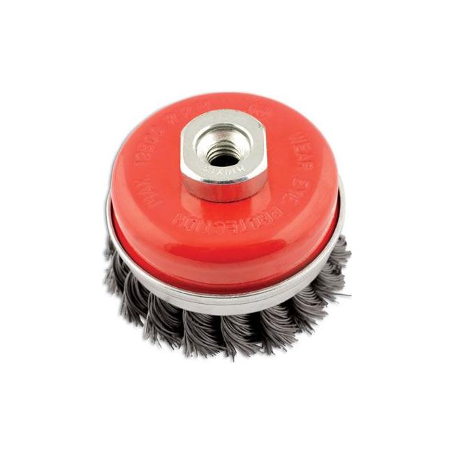 Connect Abracs Twist Knot Cup Brush 70mm x M10 1.5 Pitch 1pc 32129 Tool Connection - Town Tools 