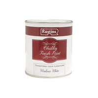 Rustins Chalky Finish Paint Windsor White 250ml