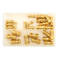 Connect Assorted Metric Brass Tube Couplings 25pc 31879