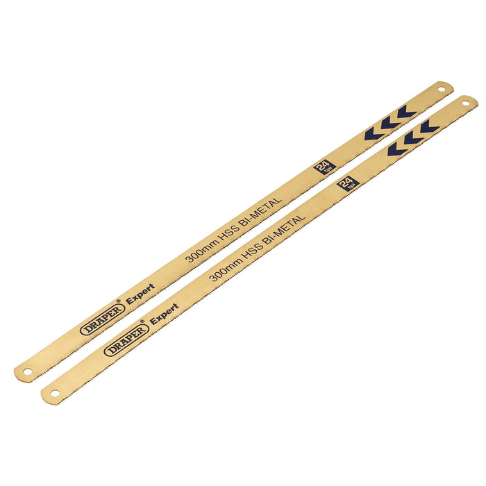 Draper Expert Bi-Metal Hacksaw Blades, 300mm, 24tpi (Pack of 2) - 736/2